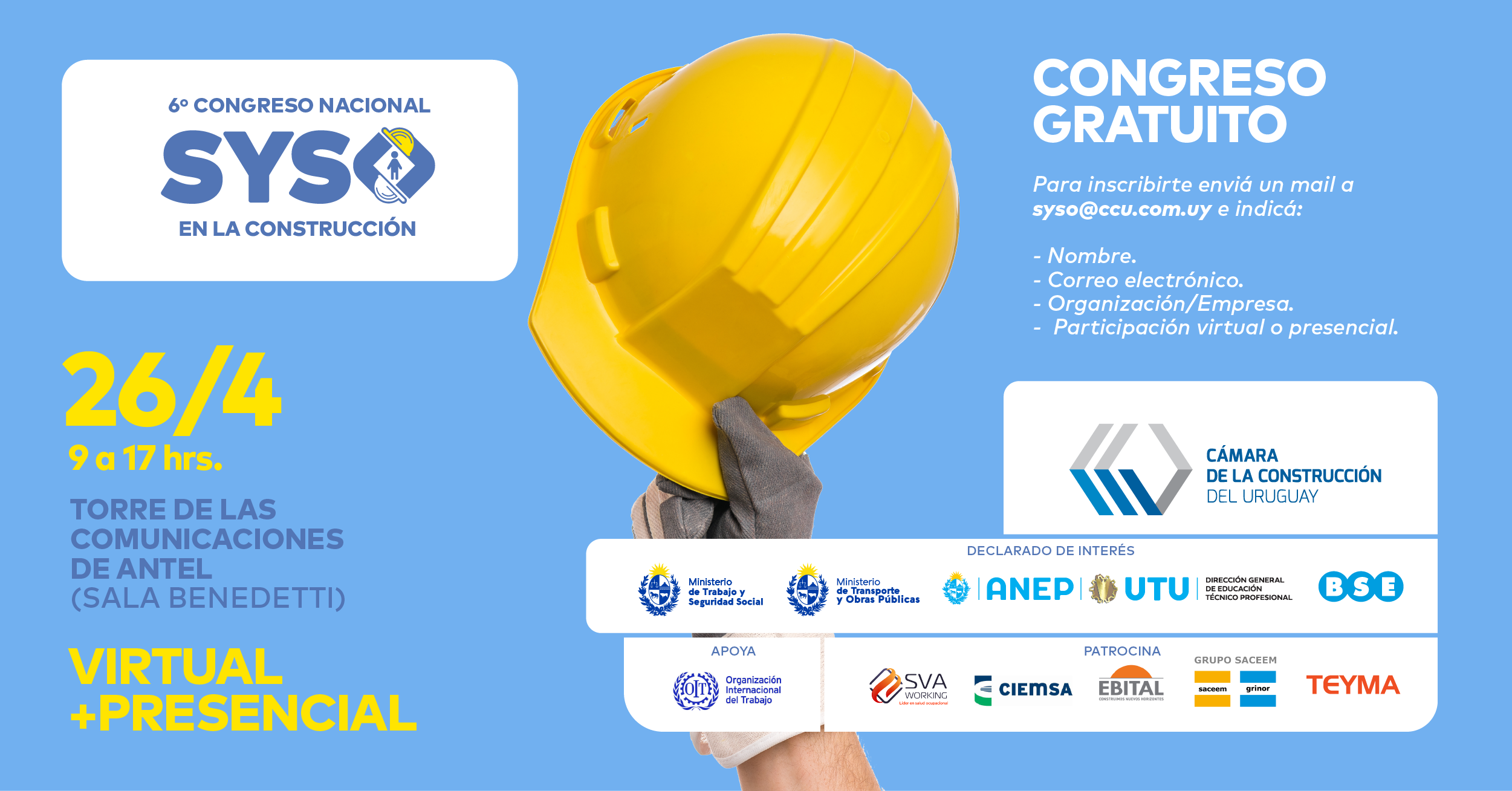 6to Congreso Nacional SYSO en la Construcción (Abril 2023) - CCU ...